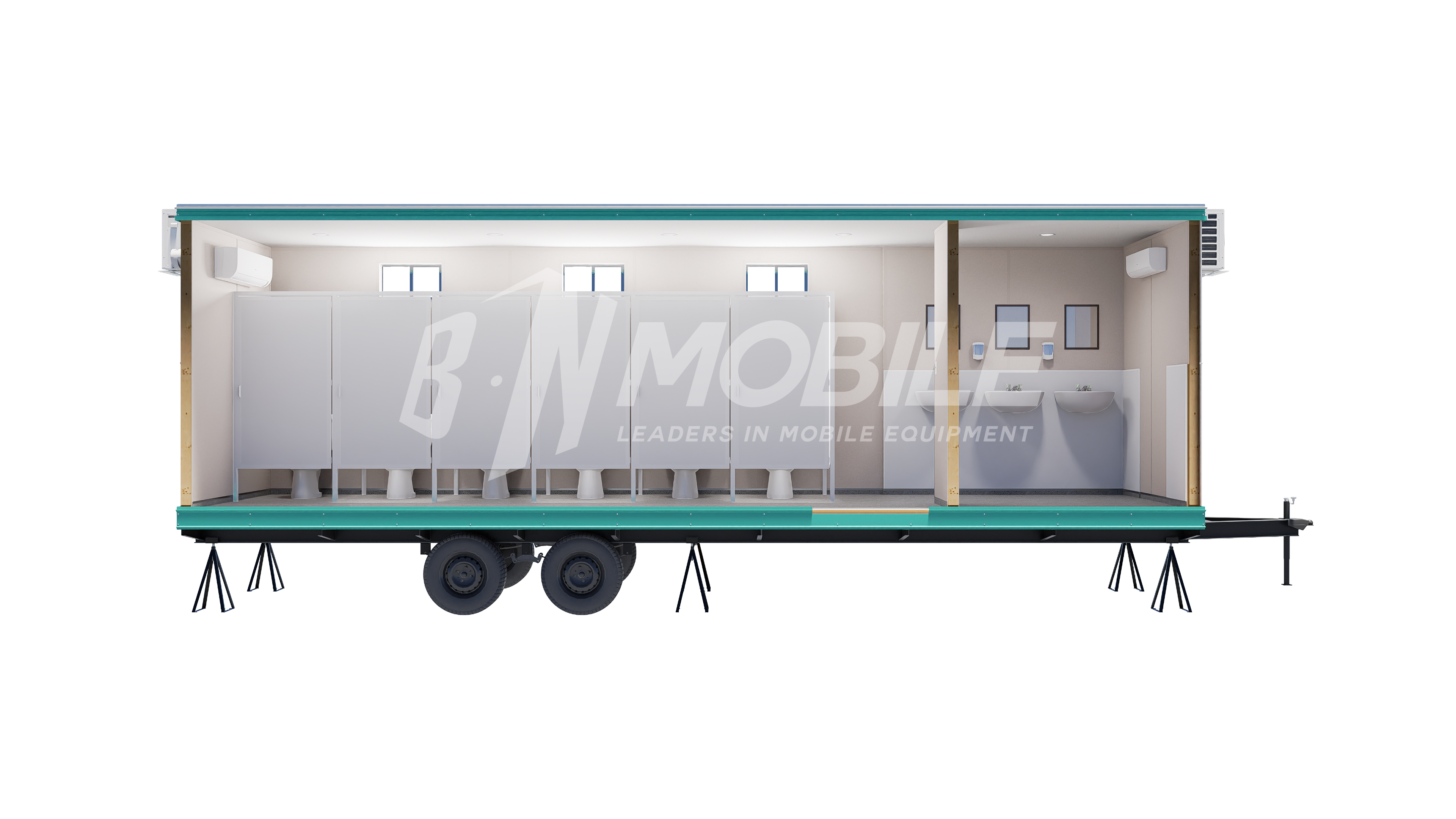 bn mobile, caseta, sanitaria, 8x32, caballeros